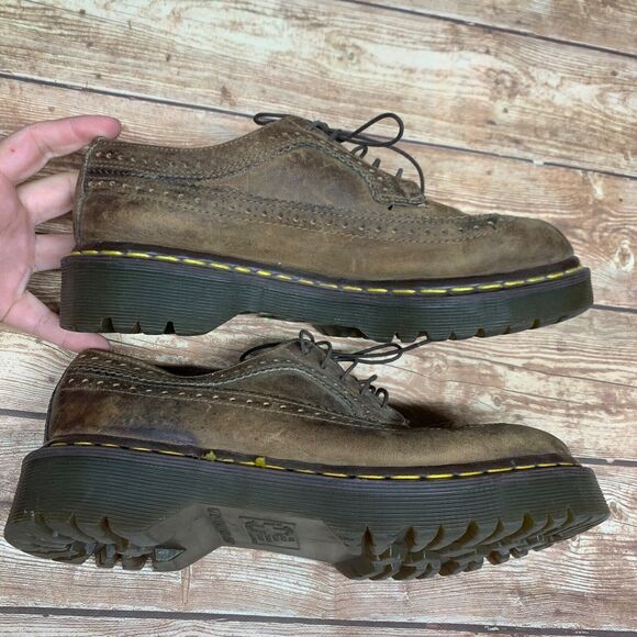 Dr Martens Brown Leather Brogue Shoes 3989 / 34 UK 6 - Made in England - Picture 2 of 14